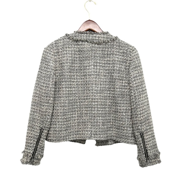 J. Crew Lady Jacket in Metallic Tweed Fringe Trim Blazer Size 6 - Picture 5 of 13